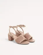 Valentino Rockstud Calfskin Sandal With Cornely Embroidery 60Mm - Image 6
